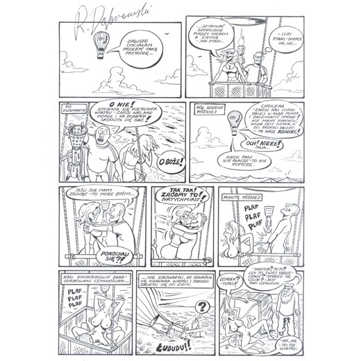 Kicia robi dym. Lot balonem