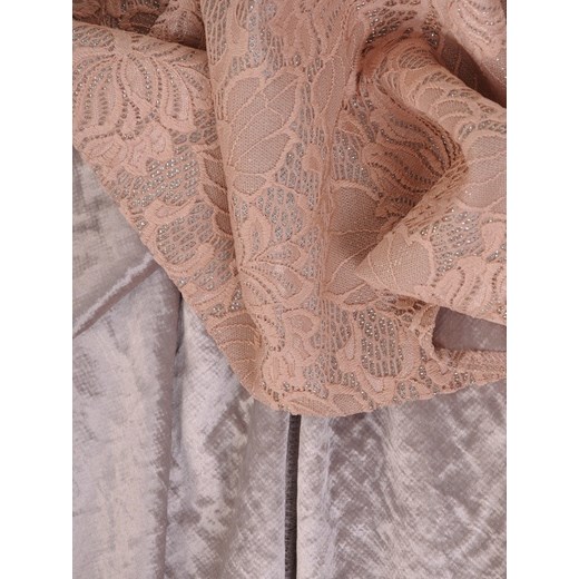 Sukienka Modbis z dekoltem v z krótkim rękawem midi rozkloszowana elegancka 