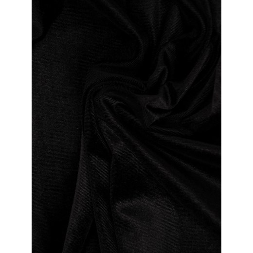 Modbis sukienka na sylwestra czarna z długim rękawem rozkloszowana 