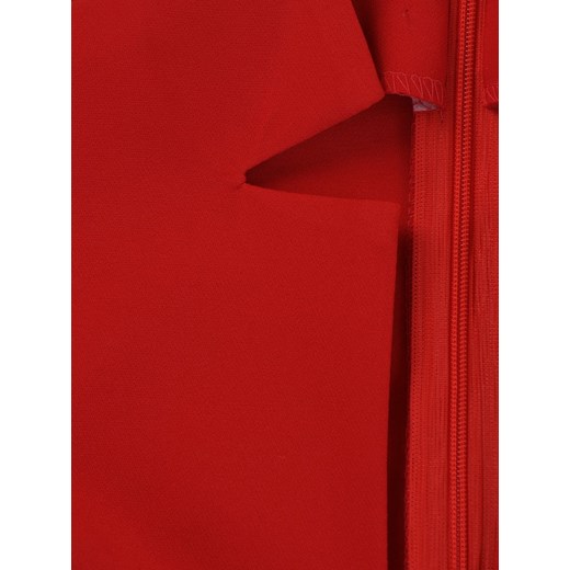 Sukienka wizytowa Kunegunda V, czerwona kreacja w oryginalnym fasonie.