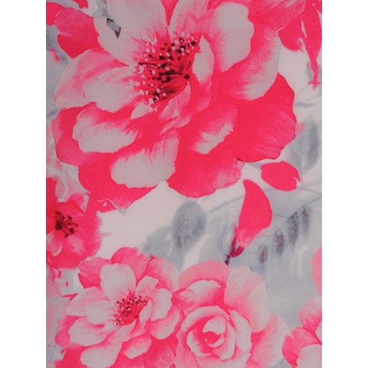 Sukienka Modbis elegancka z tkaniny midi w kwiaty 