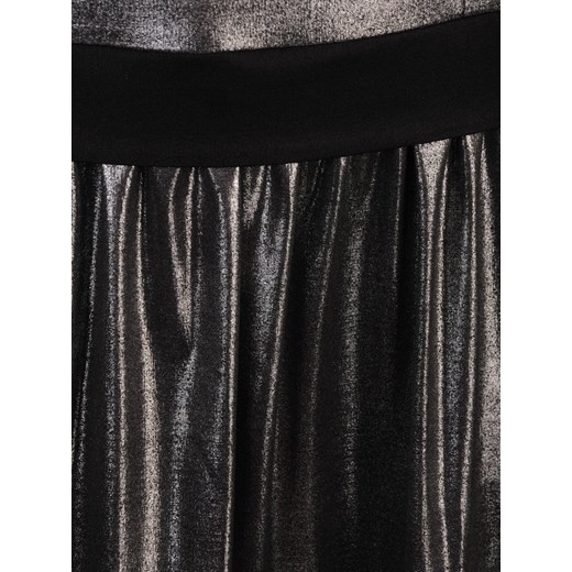 Czarna sukienka Modbis midi na sylwestra rozkloszowana 