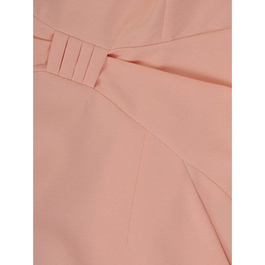 Sukienka Modbis różowa mini prosta z krótkim rękawem tkaninowa na urodziny 