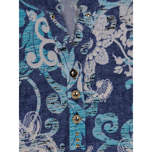 Granatowa bluzka z fantazyjnym wzorkiem Georgia.