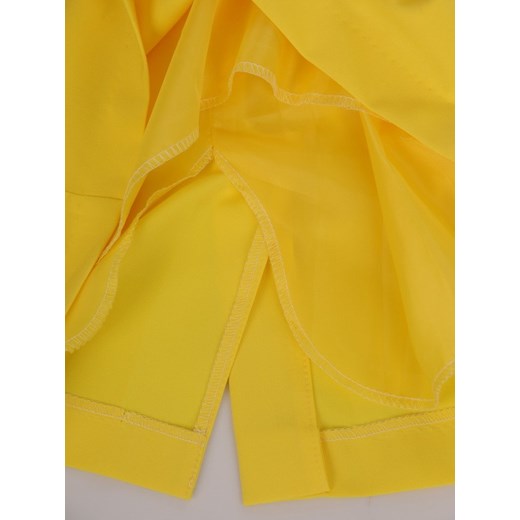 Sukienka damska Paulina III, wiosenna kreacja w żółtym kolorze.
