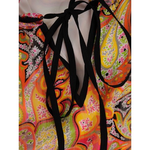 Sukienka Modbis wielokolorowa w abstrakcyjnym wzorze mini luźna 
