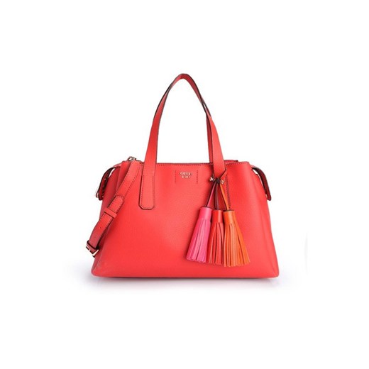 Shopper bag Guess czerwona z frędzlami 