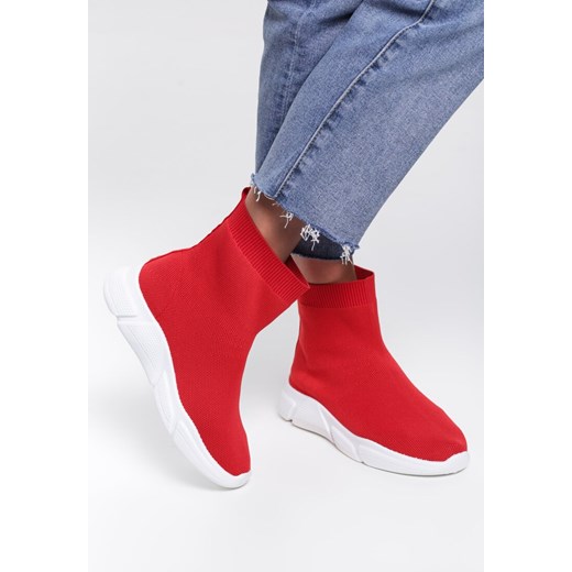 Buty sportowe damskie Renee czerwone bez zapięcia 