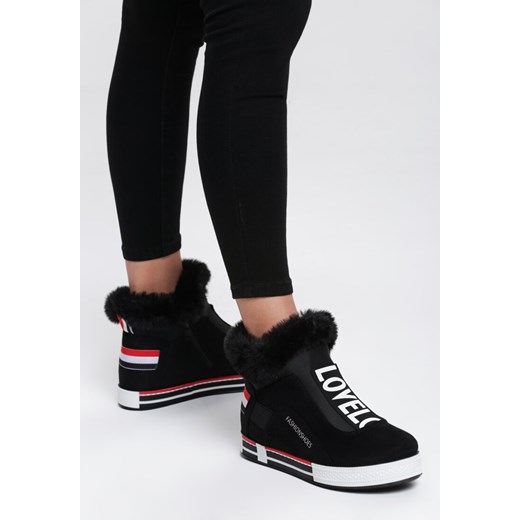 Sneakersy damskie Renee młodzieżowe czarne 