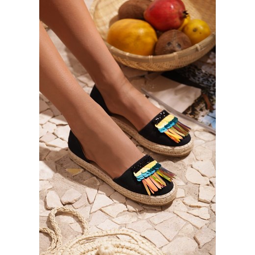 Czarne Espadryle Beaver