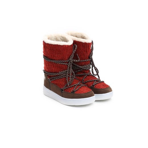 Buty zimowe dziecięce Born2be śniegowce sznurowane 