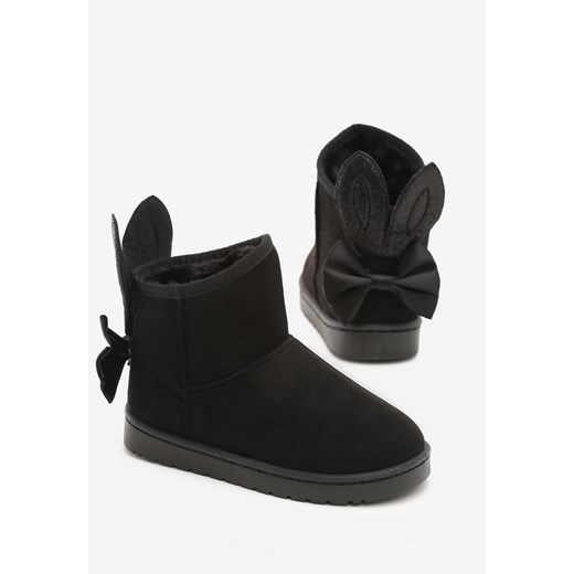 Buty zimowe dziecięce Born2be czarne bez zapięcia 
