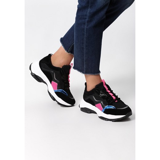 Born2be sneakersy damskie sznurowane sportowe na platformie 