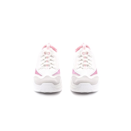 Born2be sneakersy damskie sznurowane białe gładkie sportowe 
