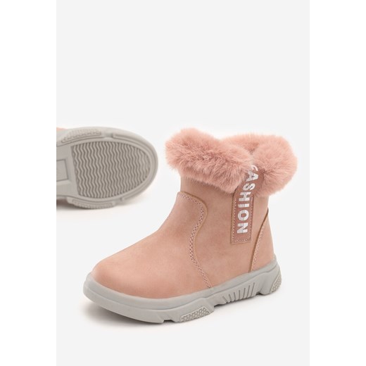 Różowe buty zimowe dziecięce Born2be 