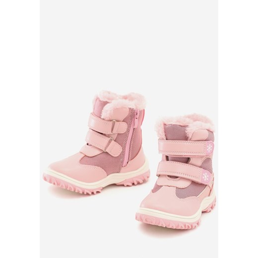 Buty zimowe dziecięce Born2be różowe trapery 