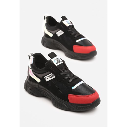 Sneakersy damskie czarne Born2be na platformie 