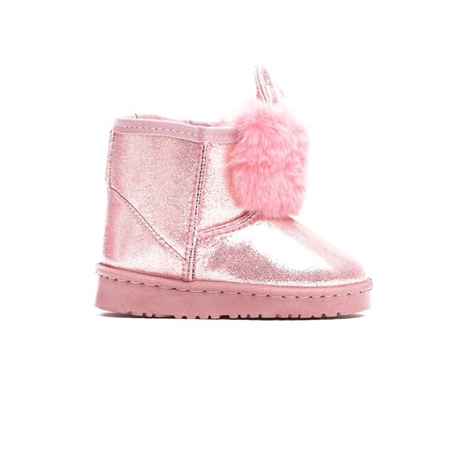 Buty zimowe dziecięce Born2be różowe śniegowce 
