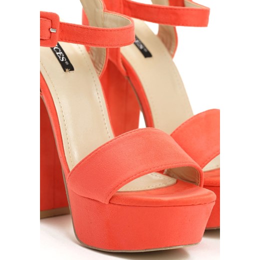 Pomarańczowe  Sandały Chic Heels