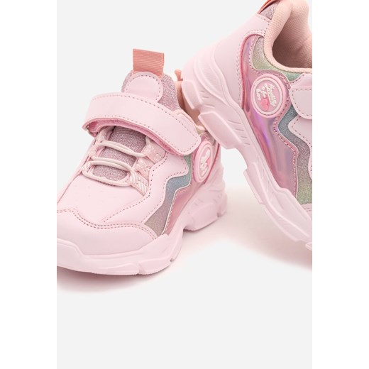 Buty sportowe dziecięce różowe Born2be bez wzorów 