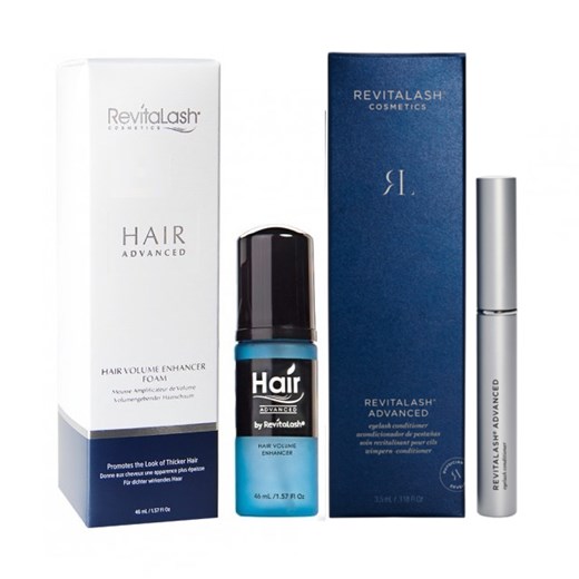 RevitaLash Eyelash Advanced and Hair Advanced | Zestaw: odżywka do rzęs 3,5ml + środek zwiększający objętość włosów 46ml