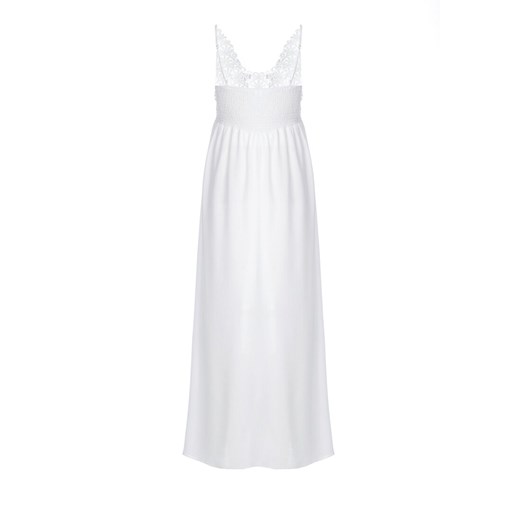 Biała sukienka Renee z okrągłym dekoltem casualowa bez rękawów 