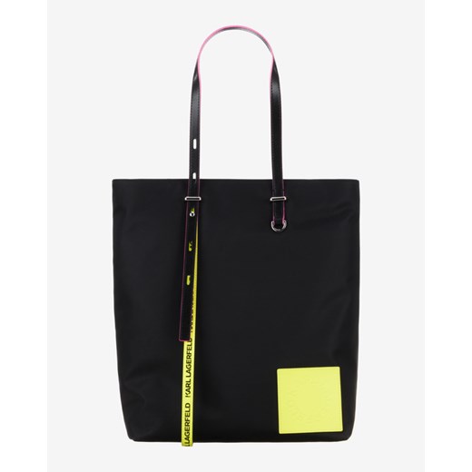 Shopper bag Karl Lagerfeld matowa bez dodatków na ramię mieszcząca a8 
