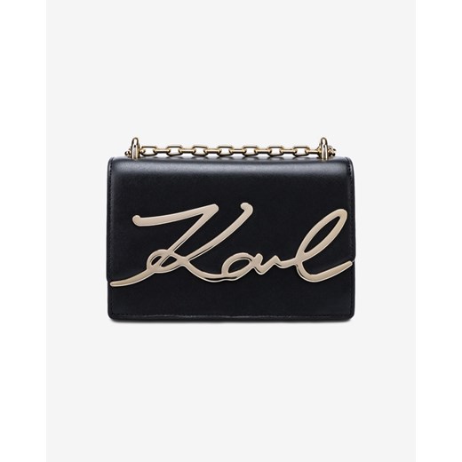 Karl Lagerfeld listonoszka skórzana mała ze zdobieniami elegancka na ramię 