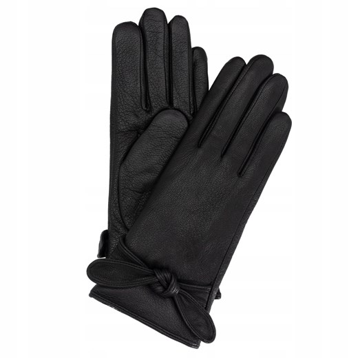 Czarne rękawiczki Ochnik eleganckie 