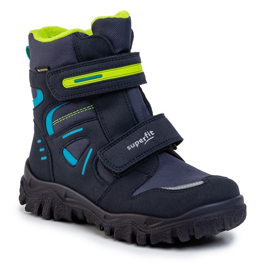 Superfit buty zimowe dziecięce bez wzorów śniegowce granatowe