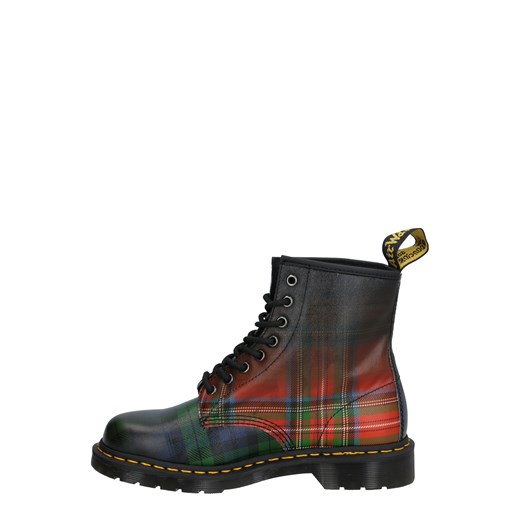 Workery damskie Dr. Martens sznurowane płaskie w kratkę casual 