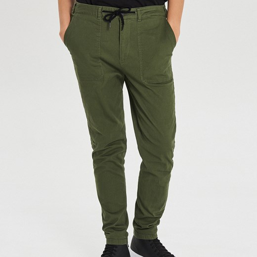 Cropp spodnie męskie zielone 