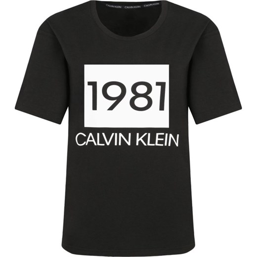 Bluzka damska Calvin Klein Underwear z napisami z krótkimi rękawami 