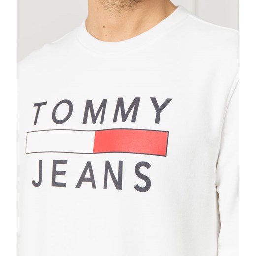Biała bluza męska Tommy Jeans na wiosnę młodzieżowa 