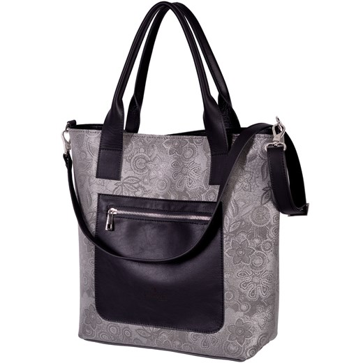 Shopper bag Designs Fashion bez dodatków ze skóry na ramię 