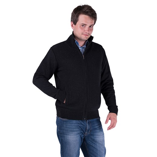 Harry rozpinany - czarny melanż - M ze sklepu Swetry Lasota w kategorii Swetry męskie - zdjęcie 76865327