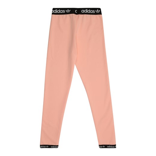 Spodnie dziewczęce Adidas Originals różowe bez wzorów na wiosnę z jerseyu 