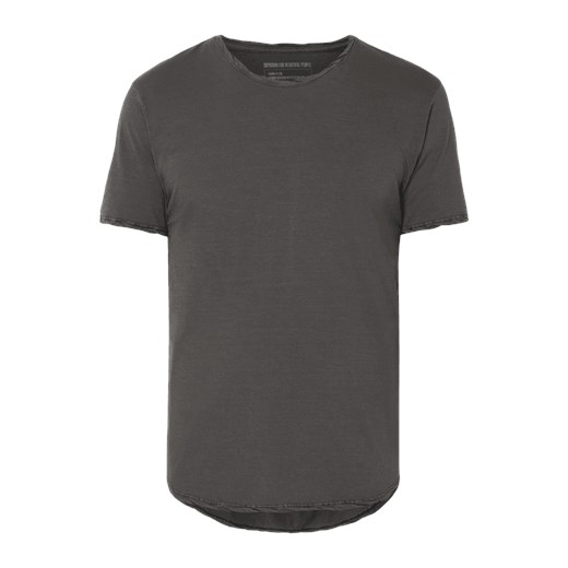 Szary t-shirt męski Drykorn casual z krótkim rękawem 
