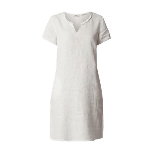 Sukienka Malvin biała prosta boho z krótkim rękawem 