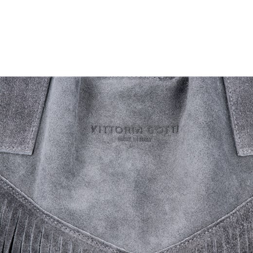 Shopper bag Vittoria Gotti na ramię zamszowa skórzana 