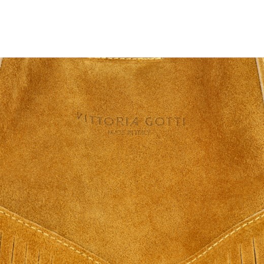 Stylowe Torebki Skórzane Firmowy Shopper XL w stylu boho marki Vittoria Gotti Musztarda (kolory) Vittoria Gotti PaniTorbalska