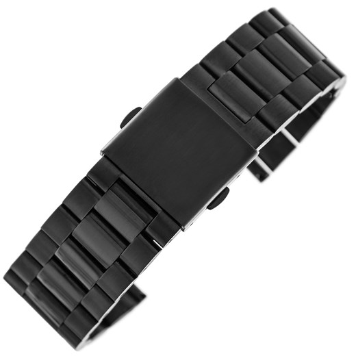 Czarna stalowa bransoleta do zegarka SB2204 - 22mm Pacific   alleTime.pl