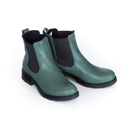Botki Zapato z nubuku casual bez zapięcia na obcasie bez wzorów