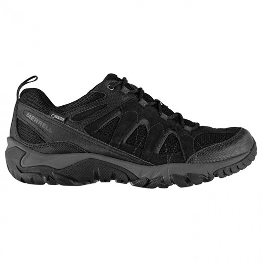 Czarne buty trekkingowe męskie Merrell gore-tex sznurowane 
