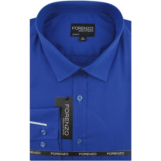 Koszula męska Forenzo niebieska z długimi rękawami 