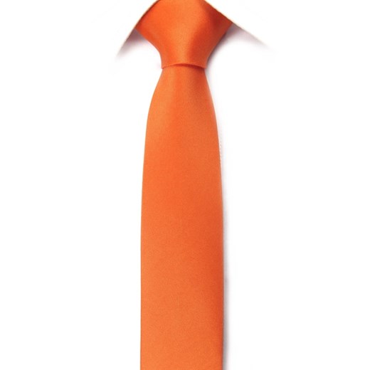 Dunpillo krawat pomarańczowa bez wzorów 