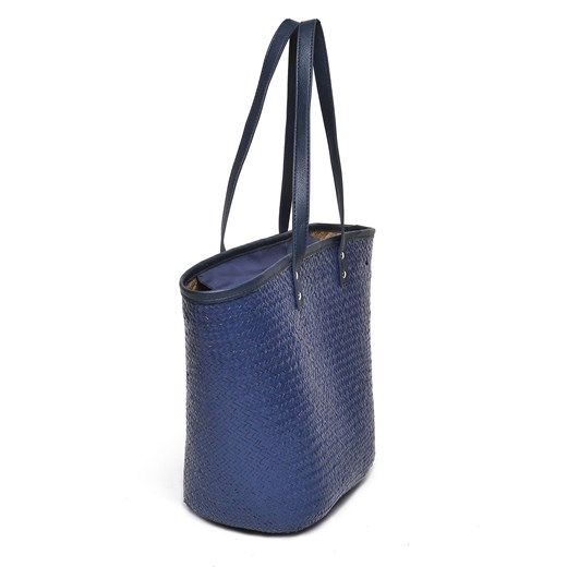 Granatowa shopper bag Top Secret elegancka matowa 