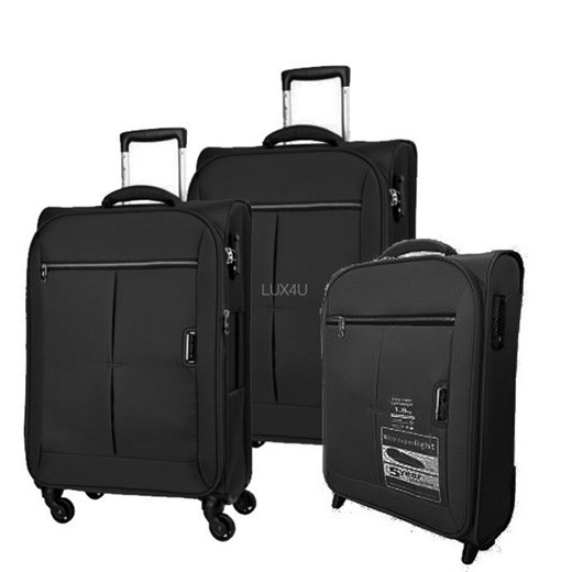Komplet walizek na kółkach March Quash - czarny lux4u-pl szary aluminiowe