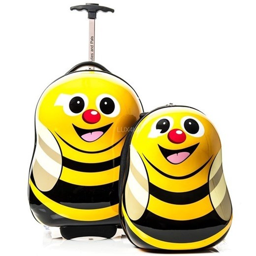 Zestaw Plecak + Walizka na kółkach dla dzieci Cuties&Pals Pszczoła - Zestaw Plecak + Walizka na kółkach dla dzieci Cuties&Pals Pszczoła lux4u-pl zolty antypoślizgowe