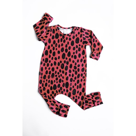 Romper dziecięcy print pink leopard   86/92(12-24M) i love milk